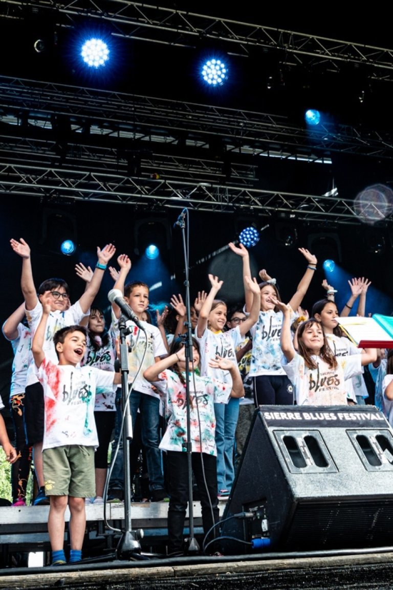 Thierry Epiney, direction. Sierre Blues Kids @ Sierre Blues Festival, Sierre (VS), Switzerland, 09.06.2022. (c) Christophe Losberger